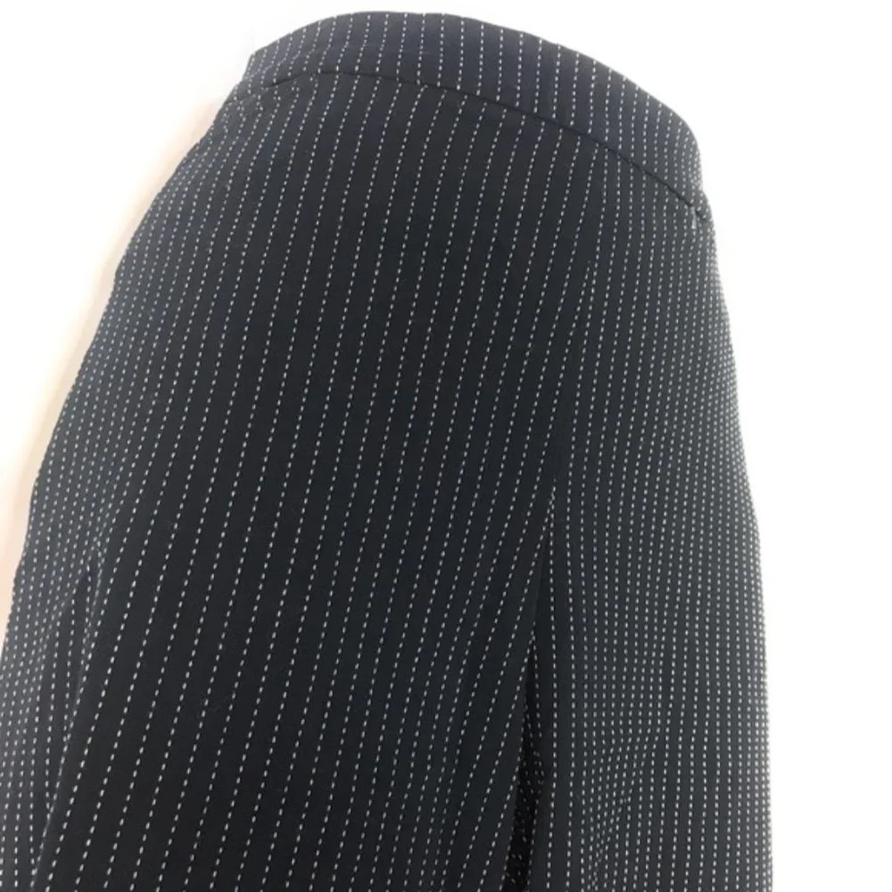 Charter Club Women Navy Blue Striped Slim-Leg Pull On Ankle Pants Size 12 NEW
